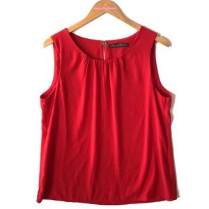 Rose & Olive sleeveless red top, Size M